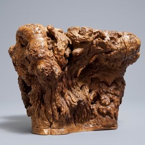 A Chinese rootwood brush pot, 18/19th C. — 照片 3