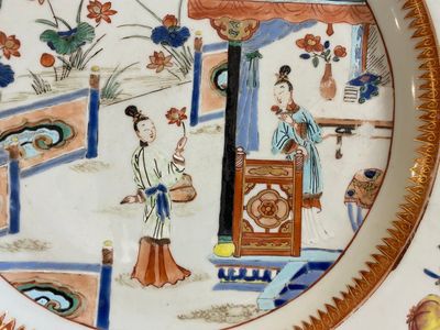 A Chinese rose-verte 'Xi Xiang Ji' dish, Yongzheng — photo 2