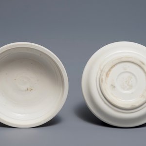 A Chinese round Dehua blanc de Chine box and cover with incised design, Ming/Qing — 照片 7