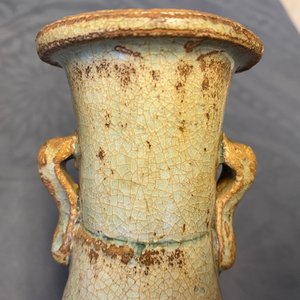 A Chinese sancai ewer and a celadon-glazed bottle vase, Tang and Song — 照片 20