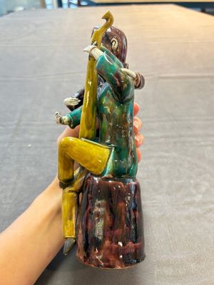 A Chinese sancai-glazed biscuit 'musician' group, Republic — foto 2