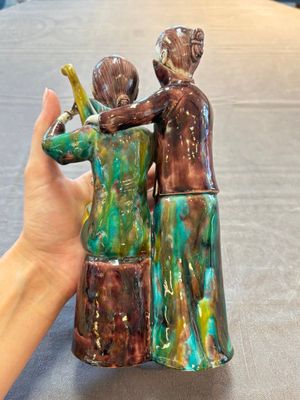 A Chinese sancai-glazed biscuit 'musician' group, Republic — foto 3