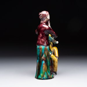 A Chinese sancai-glazed biscuit 'musician' group, Republic — foto 4