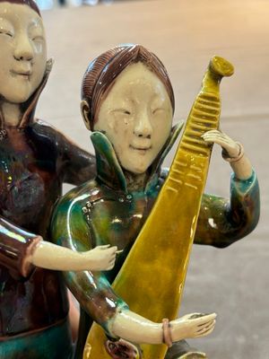 A Chinese sancai-glazed biscuit 'musician' group, Republic — photo 8