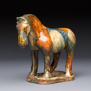 A Chinese sancai-glazed horse, probably Tang — photo 1