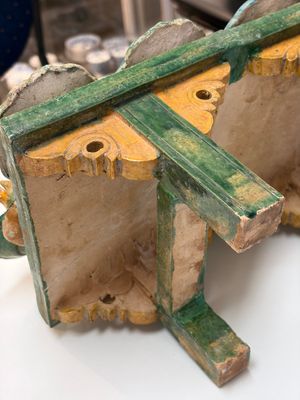 A Chinese sancai-glazed pottery model of an offering table, Ming — photo 20