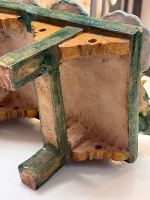 A Chinese sancai-glazed pottery model of an offering table, Ming — photo 23