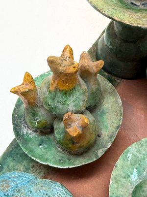 A Chinese sancai-glazed pottery model of an offering table, Ming — photo 6