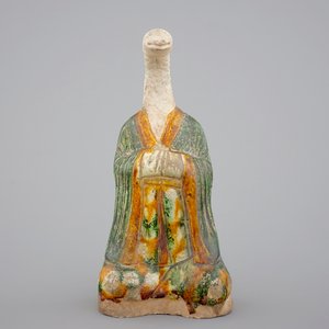 A Chinese Sancai pottery zodiac figure, presumably Ming Dynasty — photo 1