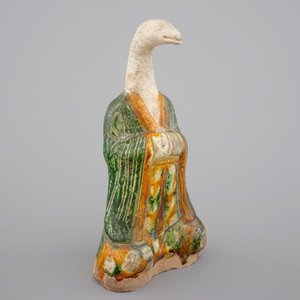 A Chinese Sancai pottery zodiac figure, presumably Ming Dynasty — photo 2