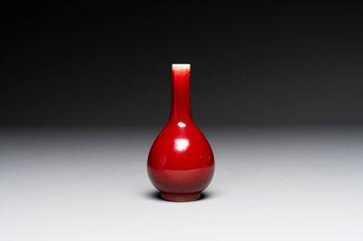 A Chinese sang-de-boeuf bottle vase, 19/20th C.