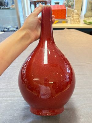 A Chinese sang-de-boeuf bottle vase, 19th C. — 照片 2