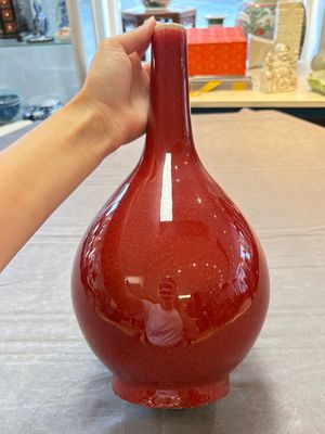 A Chinese sang-de-boeuf bottle vase, 19th C. — 照片 3