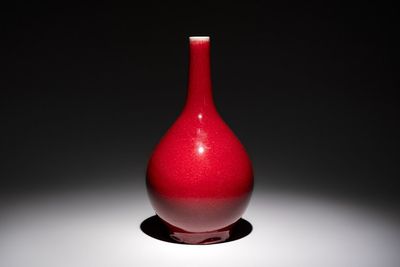 A Chinese sang-de-boeuf bottle vase, 19th C.