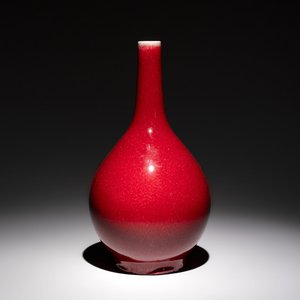 A Chinese sang-de-boeuf bottle vase, 19th C. — 照片 1