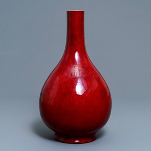 A Chinese sang de boeuf bottle vase, Qianlong/Jiaqing — 照片 3