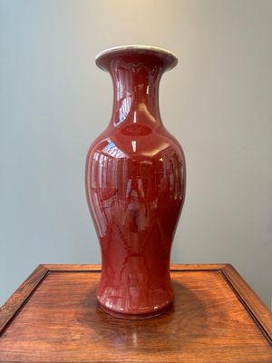 A Chinese sang-de-boeuf-glazed vase, 19th C. — 照片 2