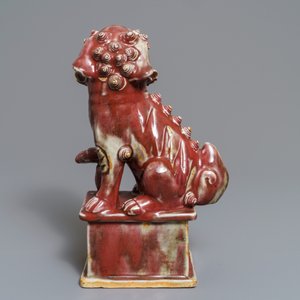 A Chinese sang de boeuf model of a Buddhist lion, 19th C. — 照片 4
