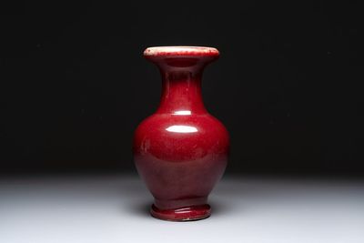 A Chinese sang-de-boeuf vase, 19th C.