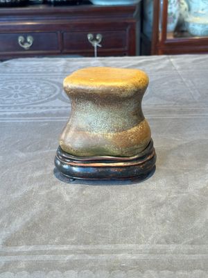 A Chinese scholar's rock on wooden stand, Ming or later — photo 1
