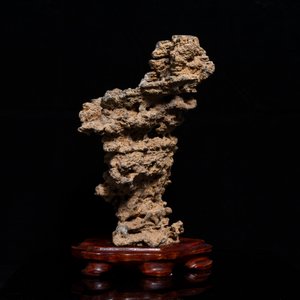 A Chinese scholar's rock on wooden stand, probably Qing — photo 3