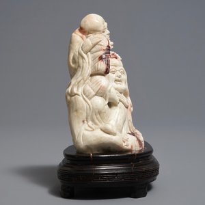 A Chinese Shoushan soapstone 'immortals' group, 19th C. — photo 3