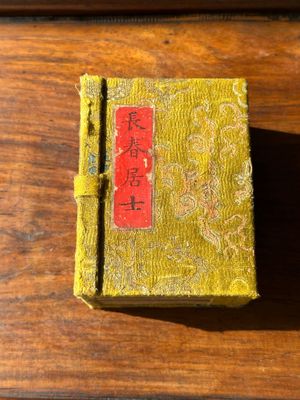 A Chinese shoushan stone 'Changchun Jushi 長春居士' seal with its original case, 18th C. — 照片 1