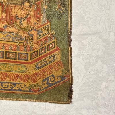 A Chinese silk brocade 'Shakyamuni Buddha' thangka — 照片 14