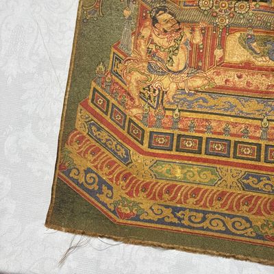 A Chinese silk brocade 'Shakyamuni Buddha' thangka — 照片 15