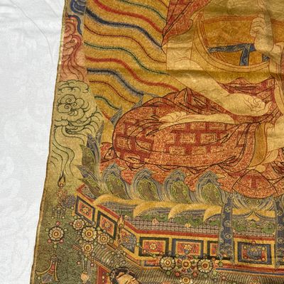 A Chinese silk brocade 'Shakyamuni Buddha' thangka — 照片 18