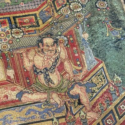 A Chinese silk brocade 'Shakyamuni Buddha' thangka — 照片 21