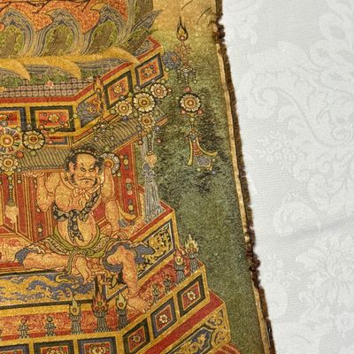 A Chinese silk brocade 'Shakyamuni Buddha' thangka — 照片 22