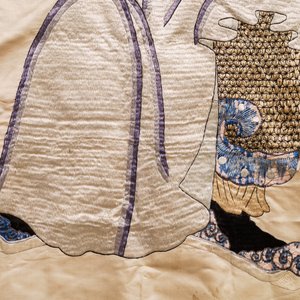 A Chinese silk embroidery with two figures from 'The roman of the three kingdoms', 19th C. — photo 5