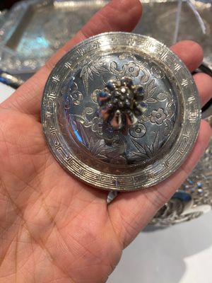 A Chinese silver 4-piece tea service on tray, Tu Mao Xing mark 塗茂興, 19th C. — 照片 32
