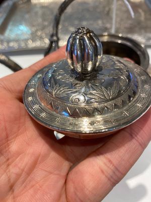 A Chinese silver 4-piece tea service on tray, Tu Mao Xing mark 塗茂興, 19th C. — 照片 33