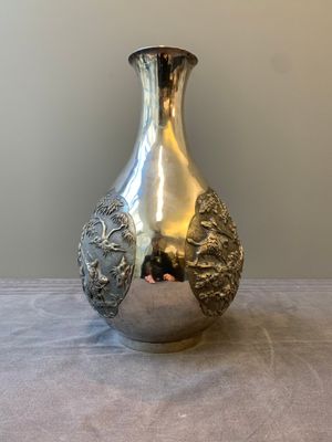 A Chinese silver 'battle scenes' 'yuhuchunping' vase, 19/20th C. — foto 7