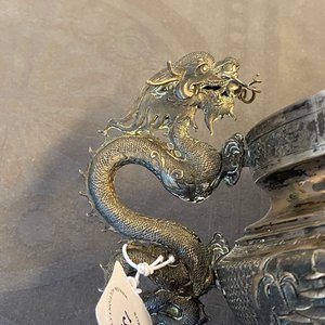 A Chinese silver censer and cover, 19/20th C. — 照片 12