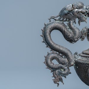 A Chinese silver censer and cover, 19/20th C. — 照片 8