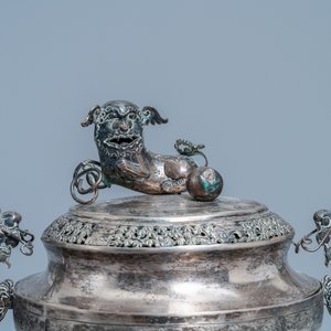 A Chinese silver censer and cover, 19/20th C. — 照片 10