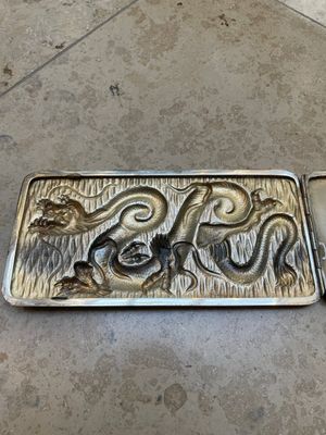 A Chinese silver 'dragon' box and a tobacco box, Sheng chang 昇昌 mark, 19th C. — photo 13