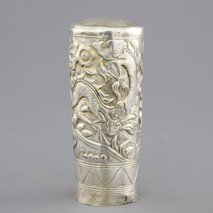 A Chinese silver dragon cane handle, 19th C. — photo 5