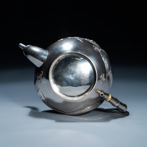A Chinese silver 'dragon' teapot, Sing Fat, Canton or Hongkong, Republic — photo 7