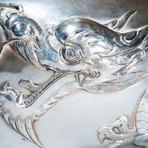 A Chinese silver 'dragon' teapot, Sing Fat, Canton or Hongkong, Republic — photo 9
