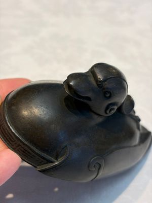 A Chinese silver-inlaid bronze 'Mandarin Duck' censer and cover, Ming — photo 5