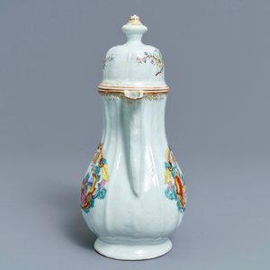 A Chinese silver-mounted famille rose coffee jug, Qianlong — 照片 3