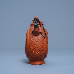 A Chinese silver-mounted reticulated double-walled Yixing stoneware teapot, Kangxi — photo 3