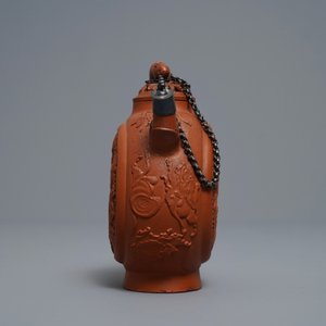 A Chinese silver-mounted reticulated double-walled Yixing stoneware teapot, Kangxi — 照片 3