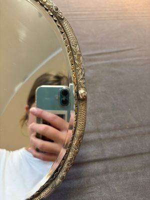 A Chinese silver-plated oval mirror, 19/20th C. — 照片 7