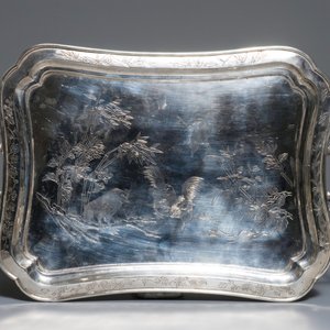 A Chinese silver-plated tea service on tray, Republic, 1st half 20th C. — photo 14