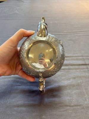A Chinese silver three-piece tea service, marked Ye Li 業利, Canton, 19/20th C. — 照片 7